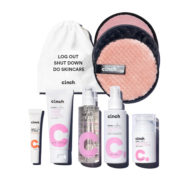 Cinch Skincare Set for morning and evening routine - Anti-aging skincare set for ladies