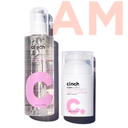 cinch bye bye dry set , cleanse + glow and pump + glow